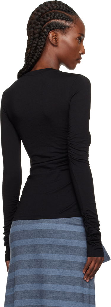 T-shirt OUR LEGACY Our Legacy Strain Slim Longsleeve T-Shirt Sort | W4256SIB, 2