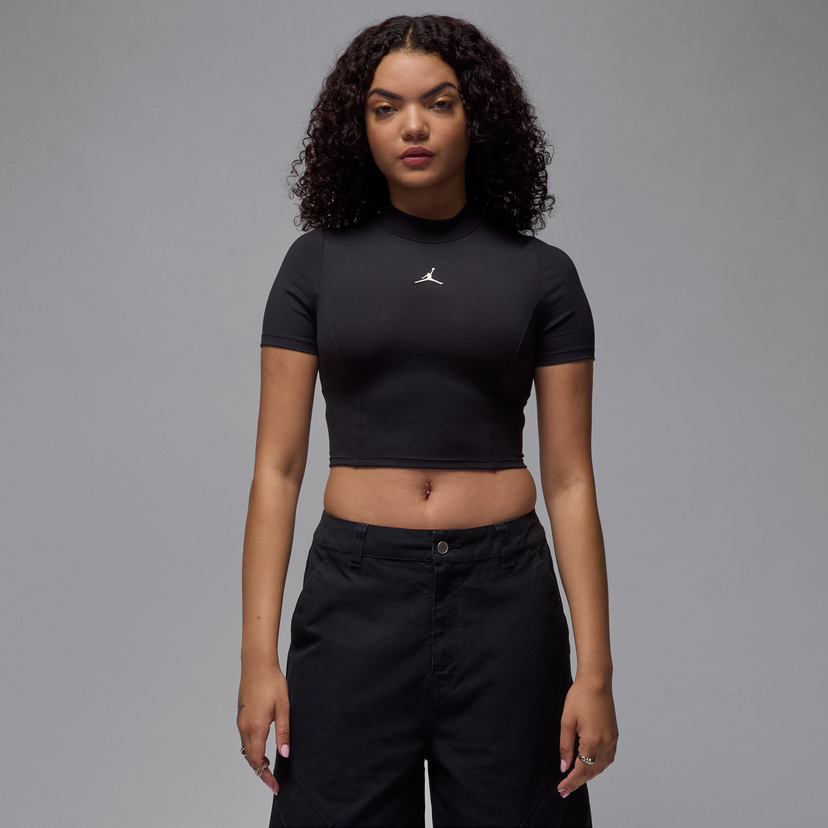 Crop top Jordan Jordan Knit Crop Short Sleeve Top Sort | HJ0083-010