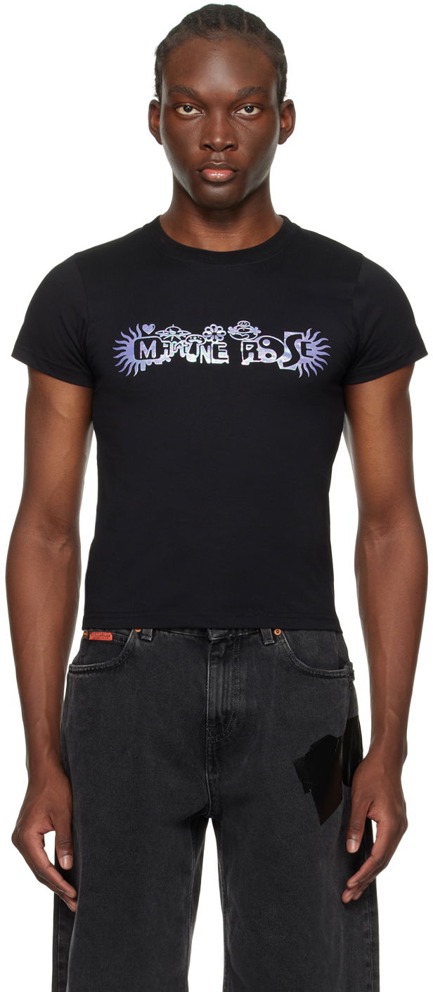 T-shirt Martine Rose Shrunken T-Shirt Sort | MRSS24-629