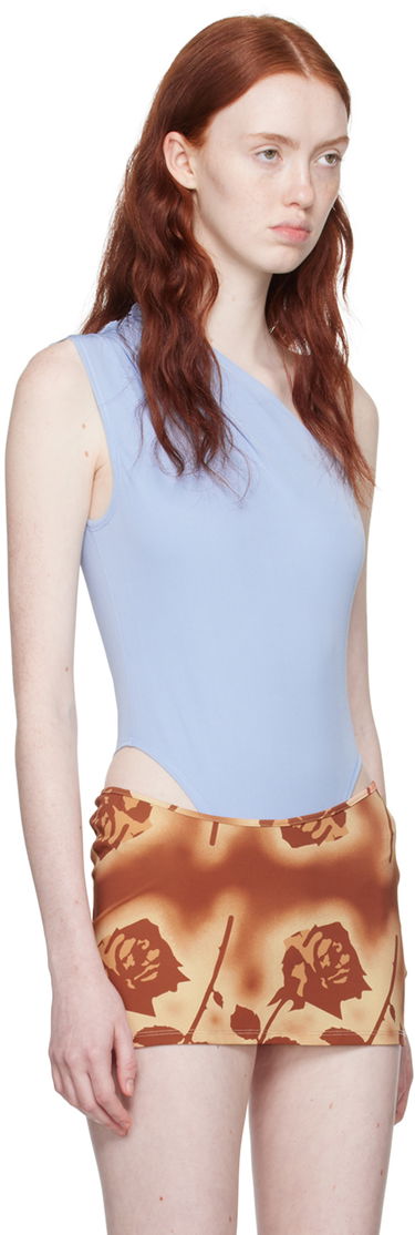 Krop Miaou Miaou One Shoulder Thong Bodysuit Blå | 6005VCJALL, 1
