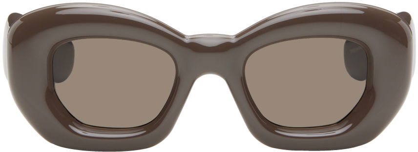 Solbriller Loewe Inflated Butterfly Sunglasses Brun | LW40117I@4748E, 0