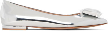 Sneakers og sko Gianvito Rossi Metallic Crystal-Embellished Jaipur Ballerina Flats Metalisk | G22131-05RIC-MET, 0