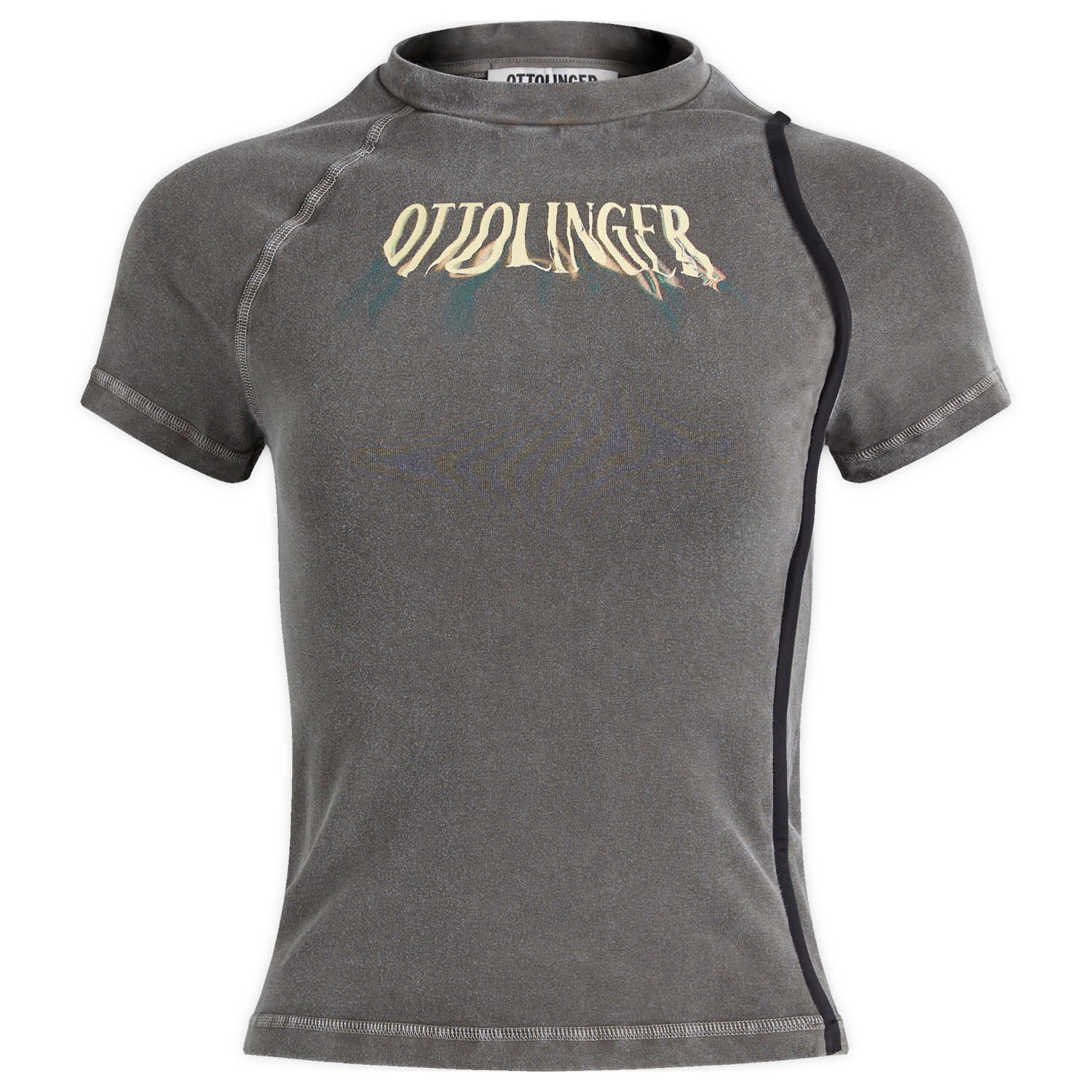 T-shirt Ottolinger Ottolinger Deconstructed Fitted T-Shirt, Size Large Grå | 2215013511-GRY, 1
