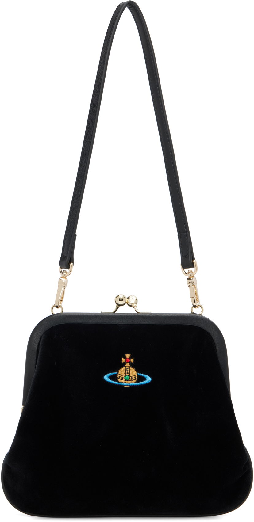 Tegnebog Vivienne Westwood Vivienne Westwood Vivienne Velvet Clutch Sort | 4B01000IW-W00ZL-