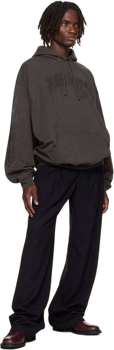 Sweatshirt VETEMENTS Vetements Cradle of Filth Dripping Logo Oversized Hoodie Grå | UCF76HD450C, 3