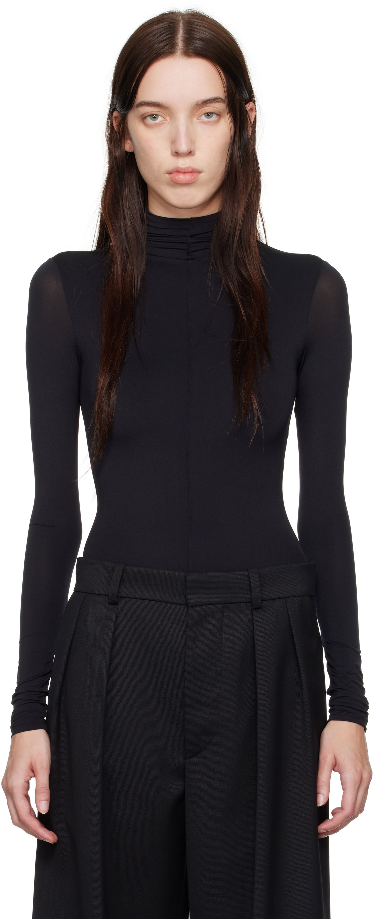 Krop WARDROBE.NYC Long Sleeve Bodysuit Sort | W1086R18JE, 0