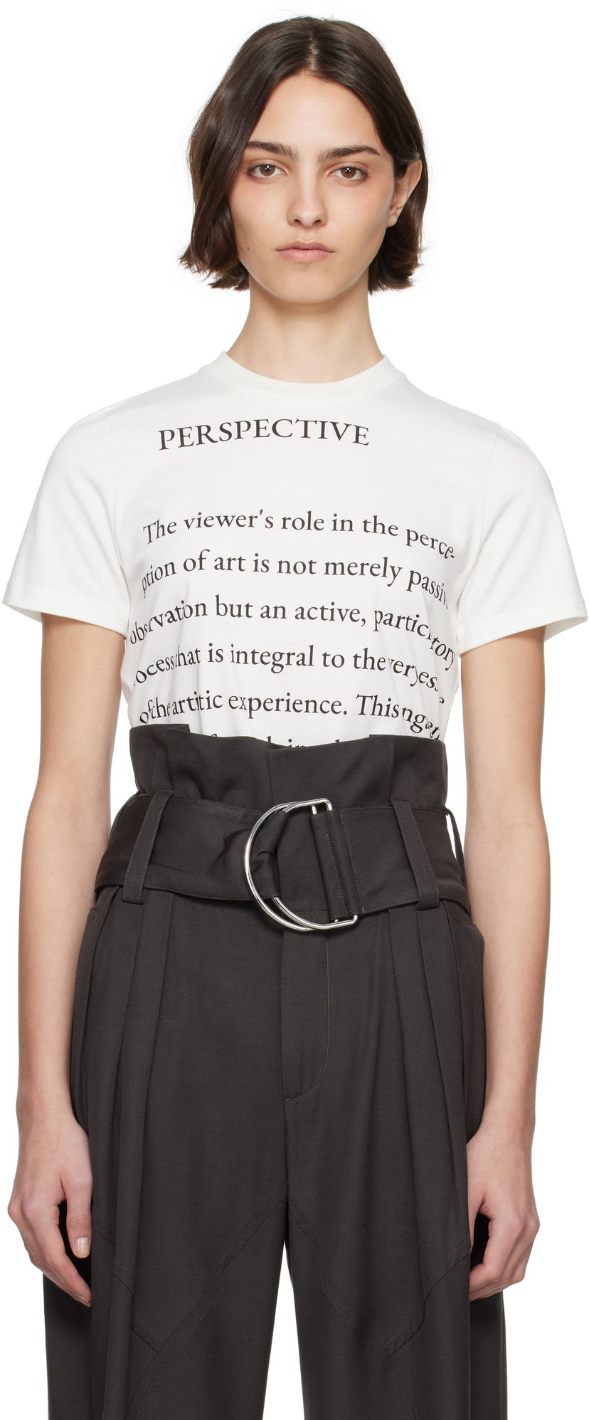 T-shirt JW Anderson JW Anderson Text Print T-Shirt Hvid | JT0294-PG1510