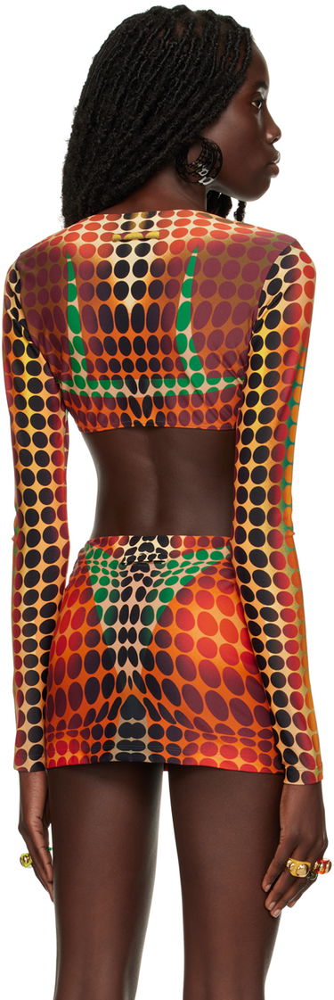 Nederdel Jean Paul Gaultier Jean Paul Gaultier Printed Long Sleeve Crop Top Flerfarvet | 22/09-F-TO044-J512, 2