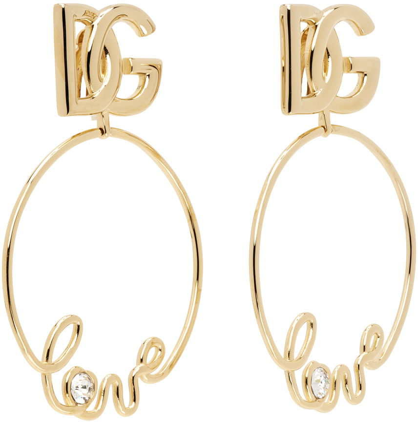 Øreringe Dolce & Gabbana Gold Drop Earrings Metalisk | WEP2L8 W1111, 1