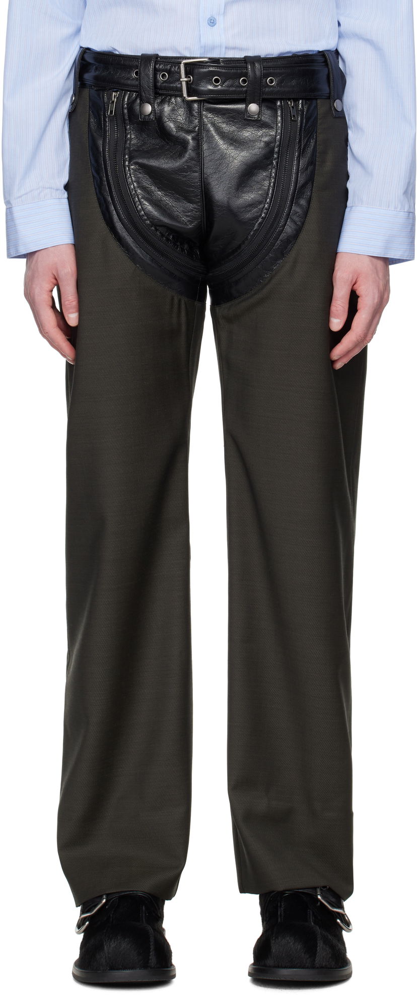 Cargo bukser Martine Rose Martine Rose Zip Chap Tailored Trousers Grøn | 360WT10414