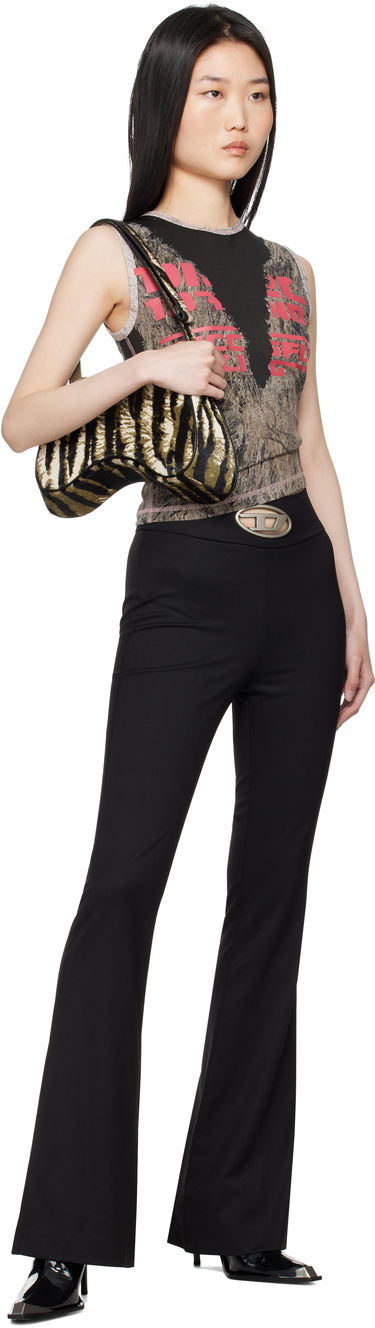 Bukser Diesel Black P-Erseus Flare Trousers Sort | A14390 0PHAL, 3