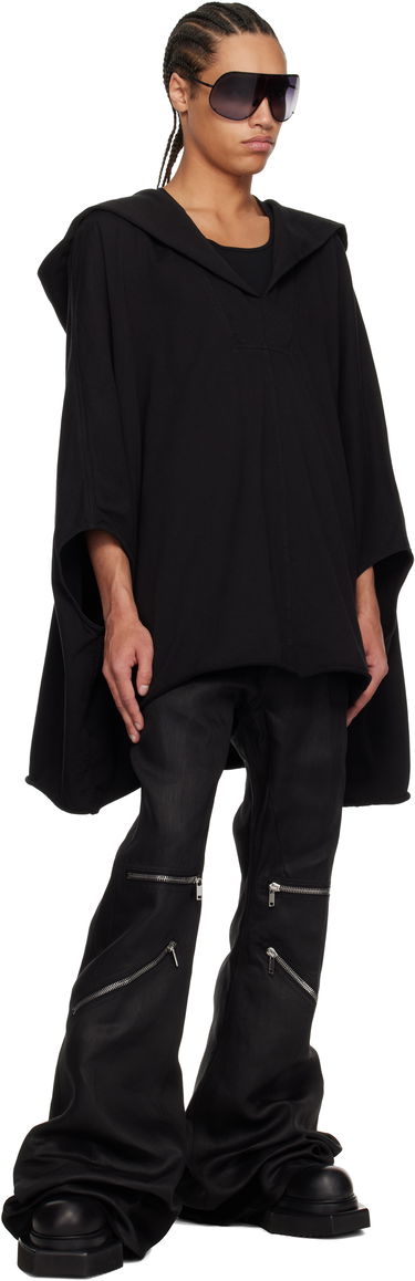 Sweater Rick Owens Rick Owens Kaftan Hoodie Sort | RR01E5505 RIG, 3