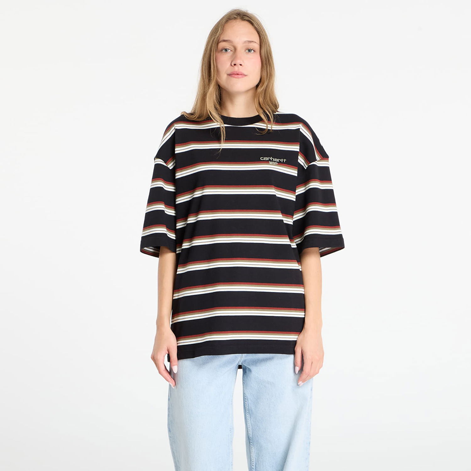 T-shirt Carhartt WIP Carhartt WIP S/S Holm Stripe T-Shirt Sort | I035302.37DXX, 1