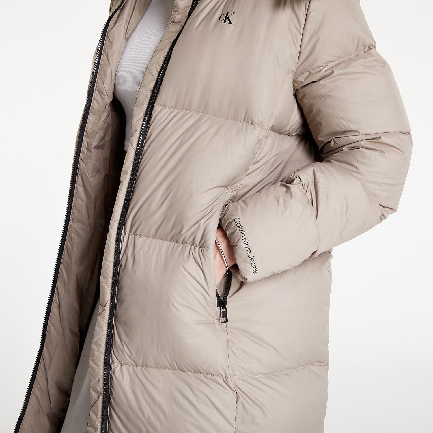 Puffer jakke CALVIN KLEIN Ck Mw Down Coat Long Puffer Grå | J20J219820 A03, 1
