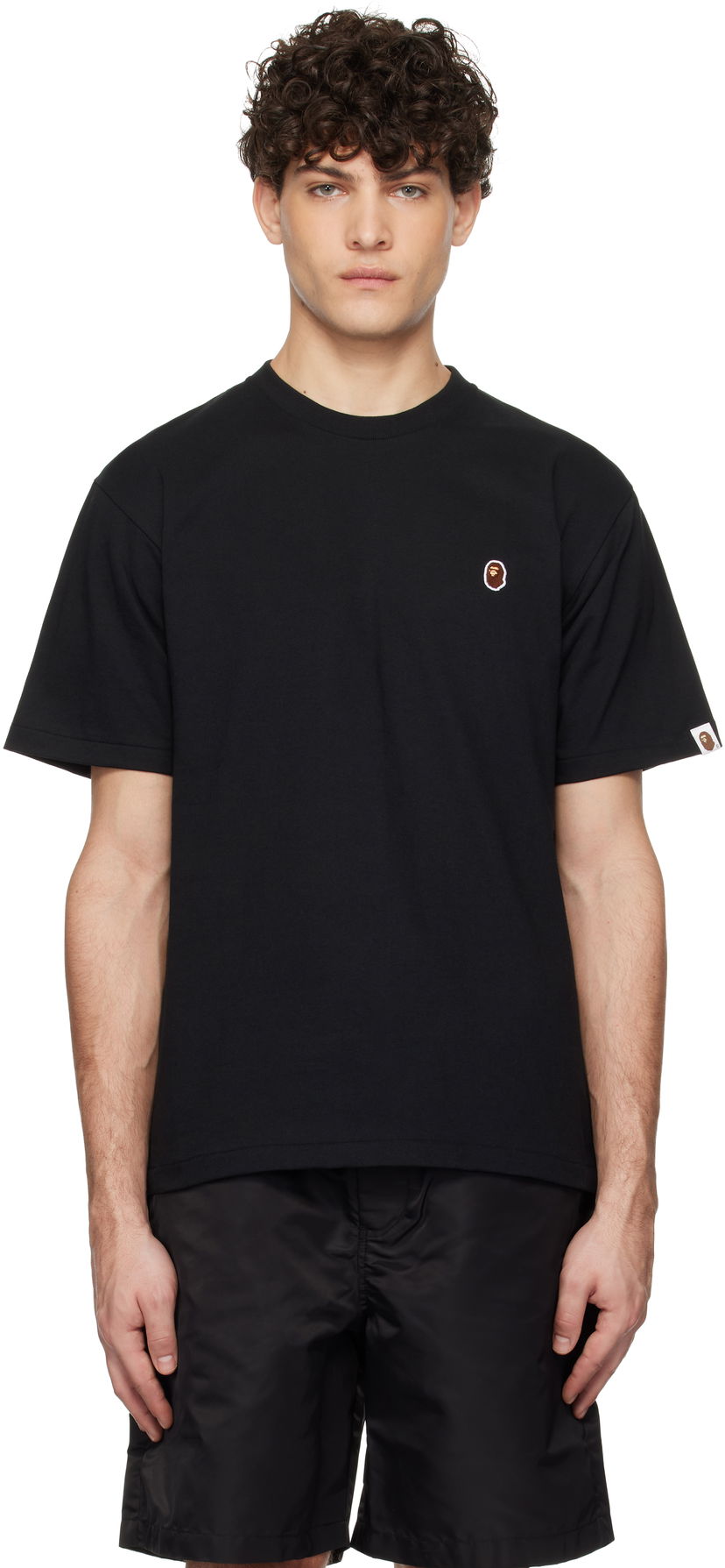 T-shirt BAPE Ape Head One Point T-Shirt Sort | 001TEK801004M