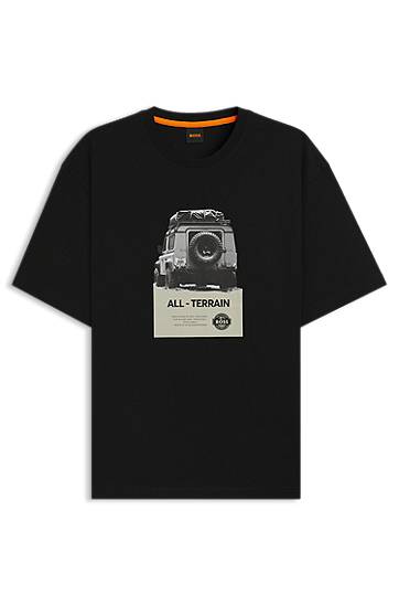 T-shirt BOSS Relaxed-Fit Cotton Jersey T-Shirt with All-Terrain Graphic Sort | 50546958, 0