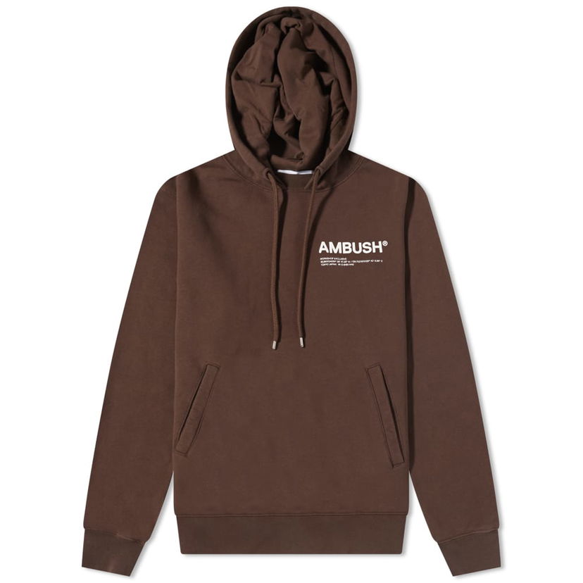 Sweatshirt Ambush Ambush Workshop Logo Popover Hoodie Brun | BMBB012S22FLE0016410