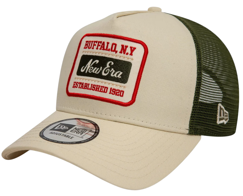 Kasket New Era New Era Patch 9FORTY A-Frame Trucker Cap Beige | 60595467-60595467