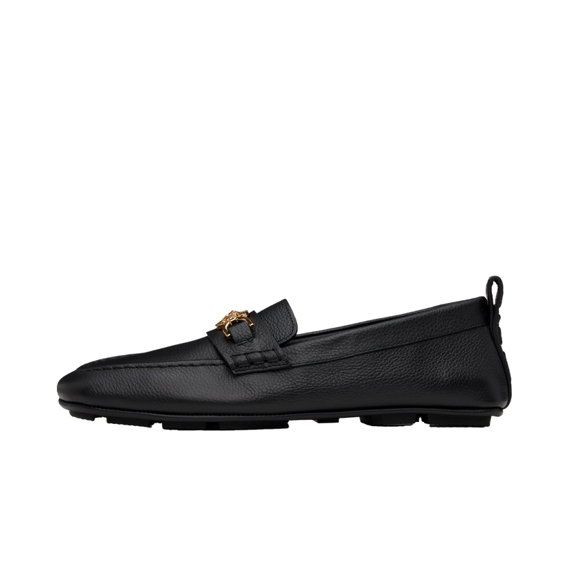 Sneakers og sko Versace Leather Driver Loafers Sort | 1017072_1A12110
