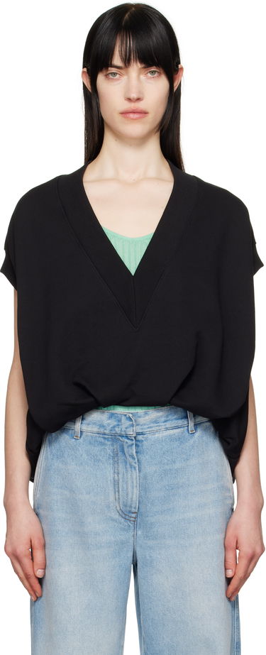 Sweater Dries Van Noten Dries Van Noten V-Neck Vest Sort | 251-011113-1610, 0