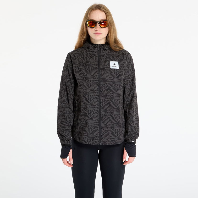 Vindjakke Saysky Reflective Blaze Patterned Jacket Sort | OWRJA01C1050