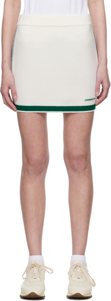 Nederdel Casablanca Casablanca Knit Tennis Miniskirt Hvid | WPS25-KW-857-01, 0