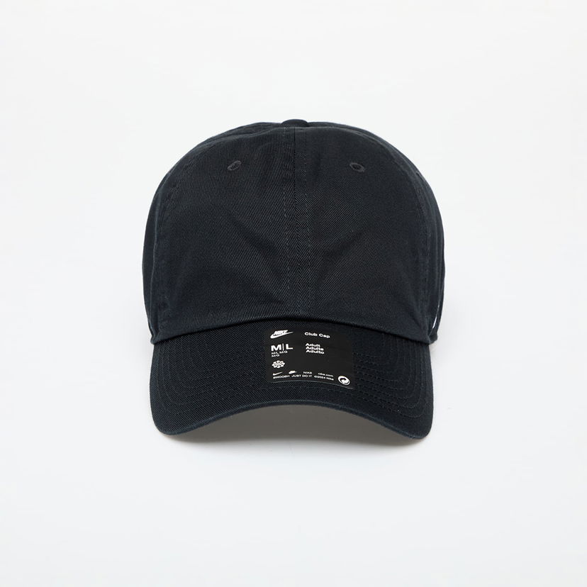 Kasket Nike Club Cap Unstructured Cap Black/ White Sort | FQ1361-010