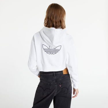 Sweatshirt adidas Originals Crop Hoodie Hvid | hk5170, 3