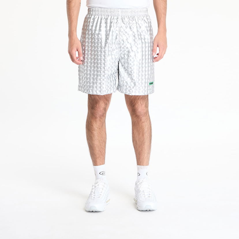 Shorts Pleasures PLEASURES Pulley Active Shorts Metalisk | P25SU032 SILVER