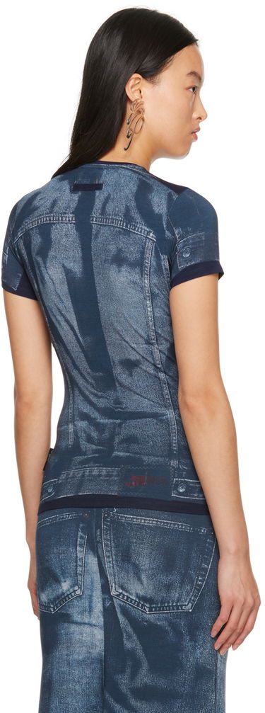 T-shirt Jean Paul Gaultier Gaultier Trompe L'œil Printed T-Shirt Blå | 23/15-U-TS063-J530-5950, 2