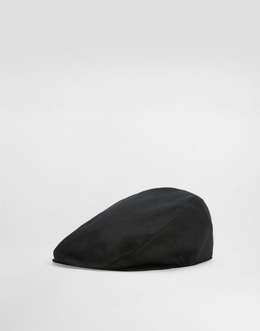 Kasket Dolce & Gabbana Dolce & Gabbana Linen Flat Cap Sort | GH587AFU4JBN0000, 0