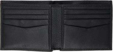Tegnebog BOSS BOSS Bifold Leather Wallet with Logo Lettering Sort | 50529496, 2