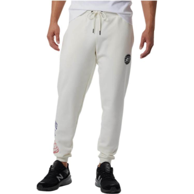 Joggingbukser New Balance Hoops Merged Eras Sweatpants Hvid | MP21594-RCA