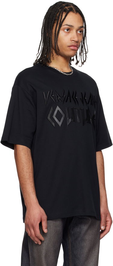 T-shirt Versace Versace Jeans Couture Logo Metal Patch T-Shirt Sort | E78GAHE02_ECJ01E, 1