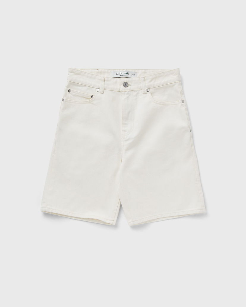 Shorts Lacoste Lacoste Straight Fit Denim Bermuda Shorts Hvid | FH9932-70V