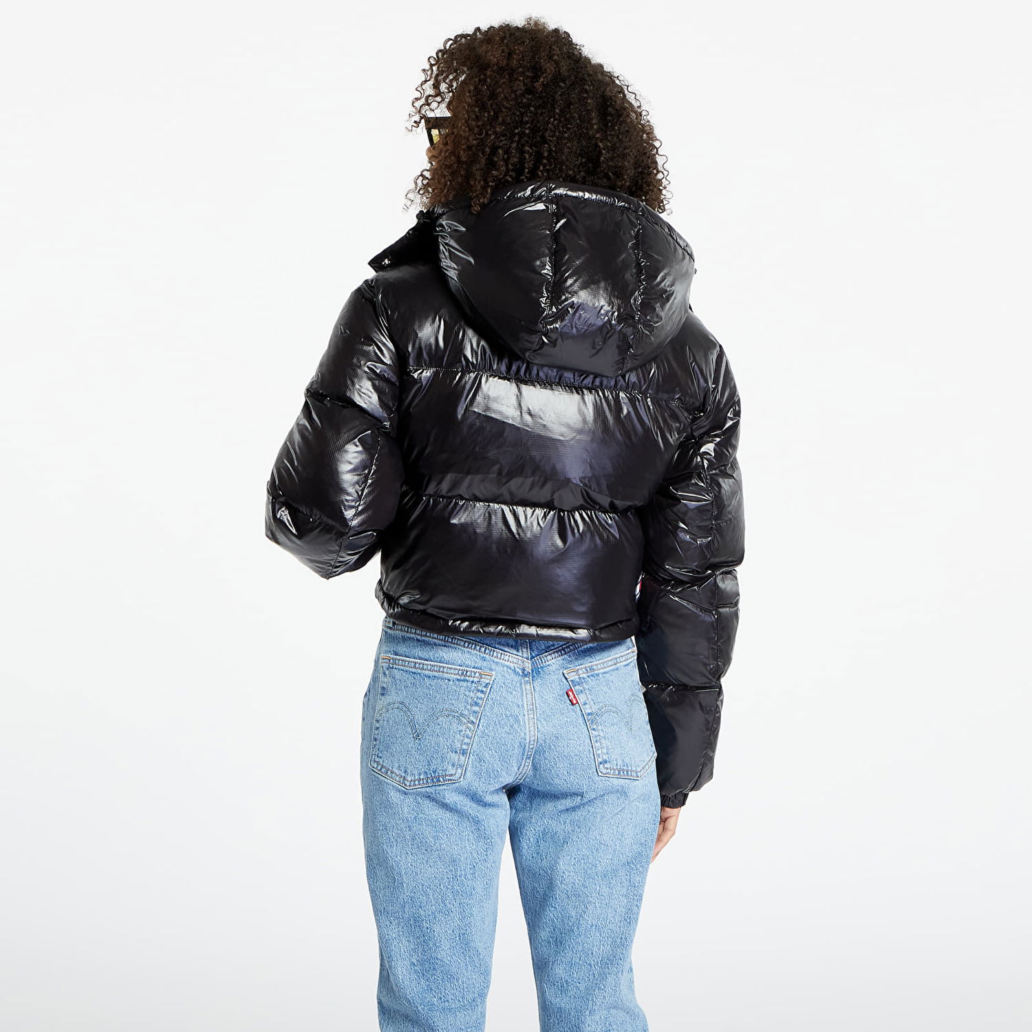 Puffer jakke Tommy Hilfiger Alaska Cropped Puffer Jacket Sort | DW0DW16572 BDS, 1