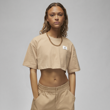 T-shirt Nike Sport Cropped Tee Beige | DZ3211-254, 0