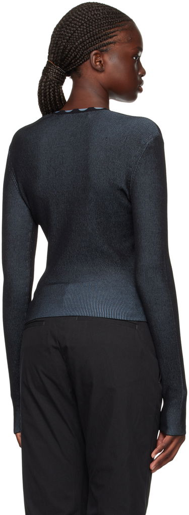 Sweater Dion Lee Lace-Up Ribbed Cardigan Sort | C7222F23, 2