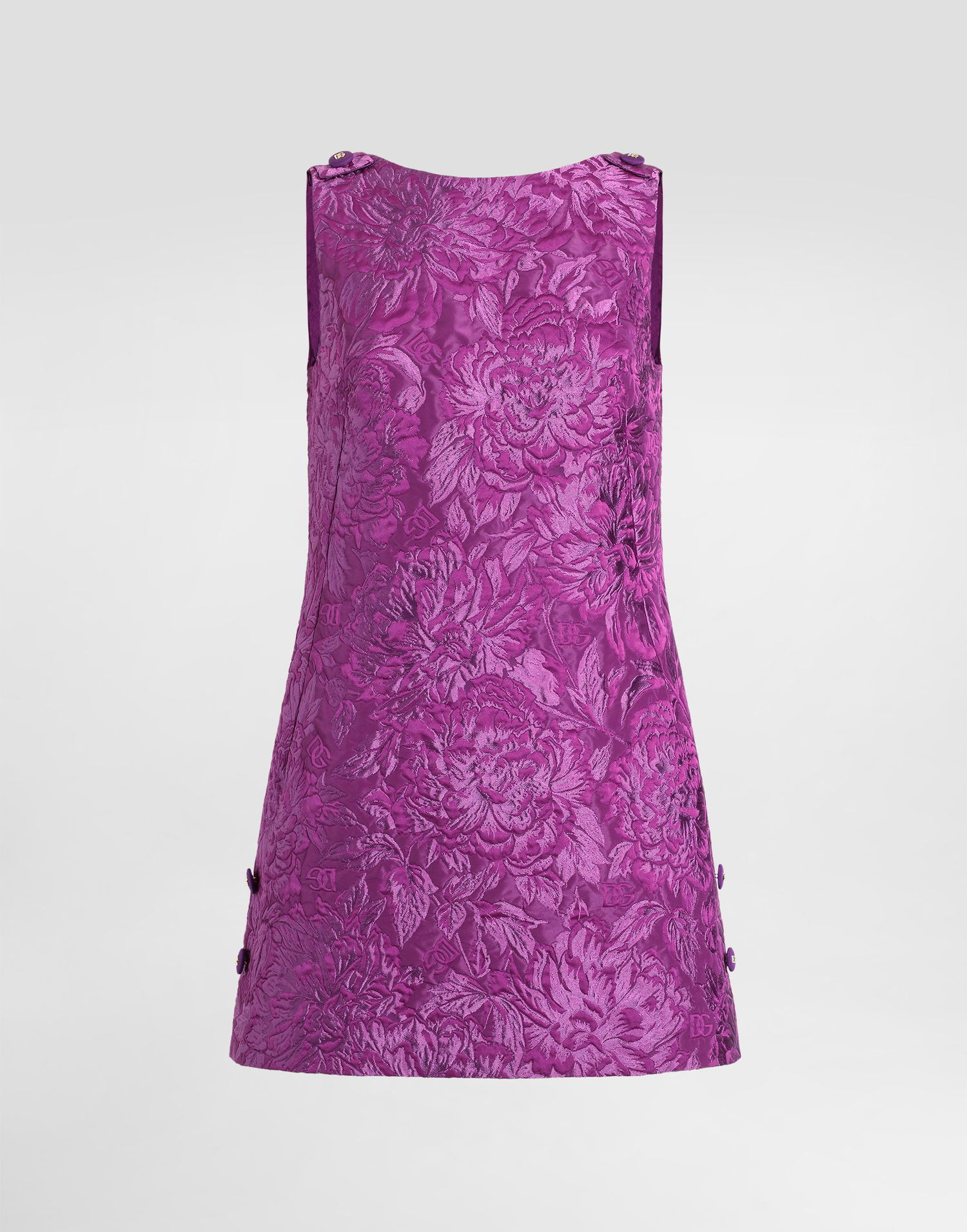 Kjole Dolce & Gabbana Dolce & Gabbana Brocade A-Line Mini Dress Lilla | F6TMLTHJMQOF0571, 0
