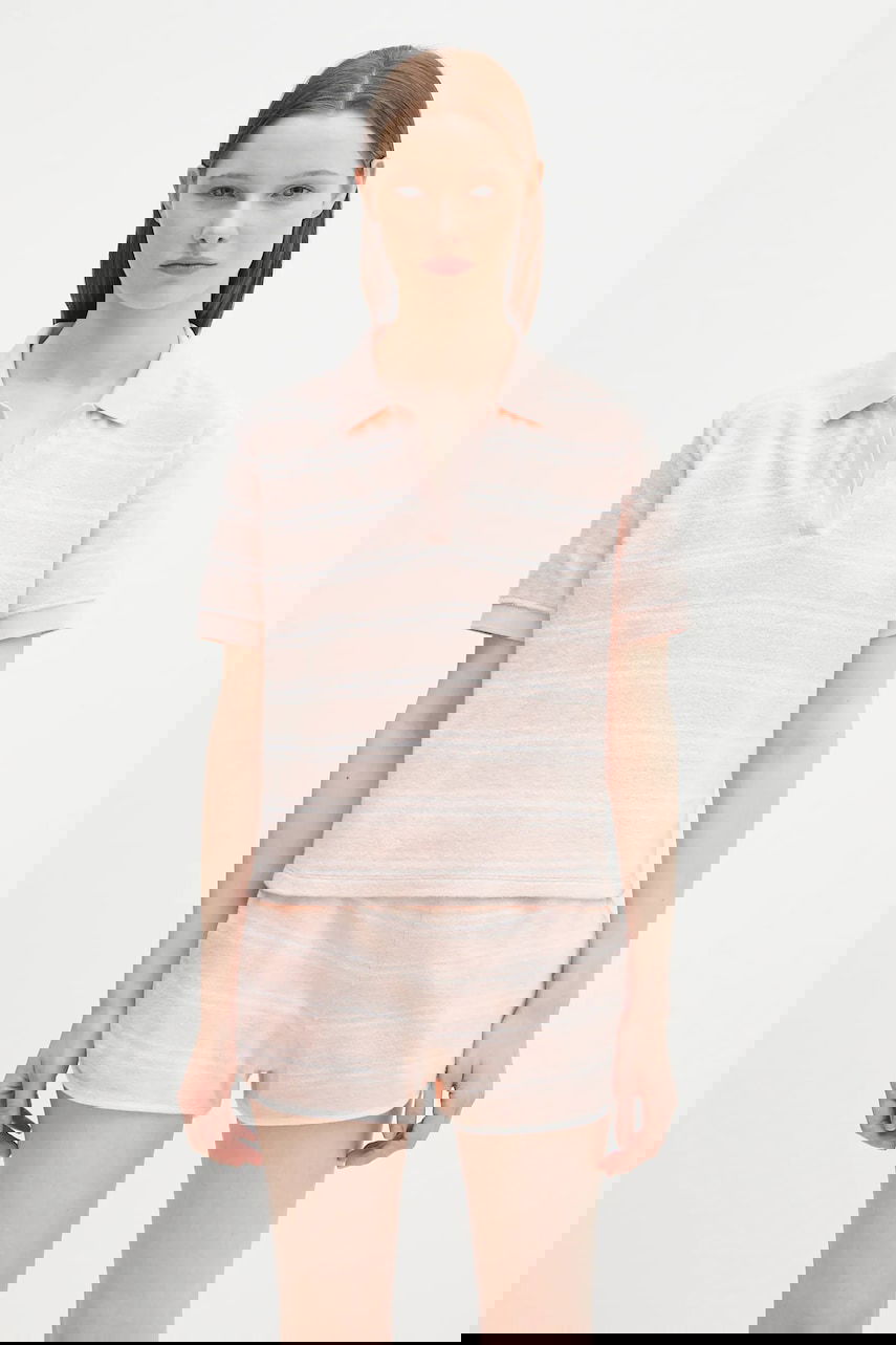 Træningsdragt Sporty & Rich Sporty & Rich Src Terry Polo Shirt and Shorts Set Lyserød | TO001620302ST65, 0