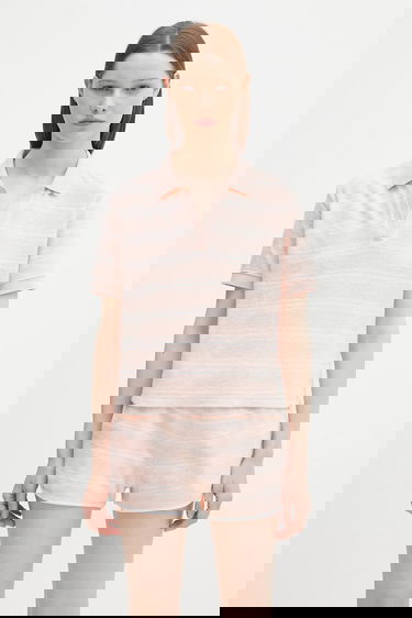 Træningsdragt Sporty & Rich Sporty & Rich Src Terry Polo Shirt and Shorts Set Lyserød | TO001620302ST65, 0