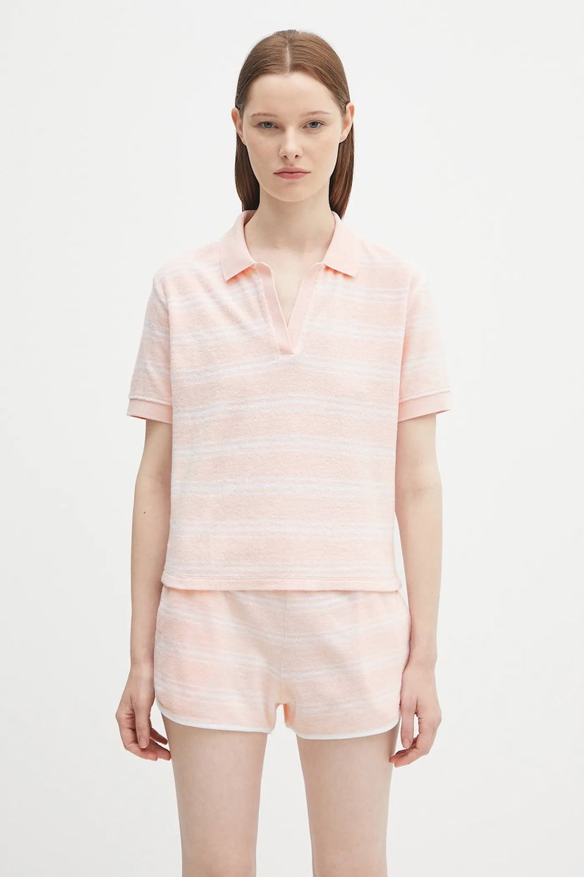 Træningsdragt Sporty & Rich Sporty & Rich Src Terry Polo Shirt and Shorts Set Lyserød | TO001620302ST65