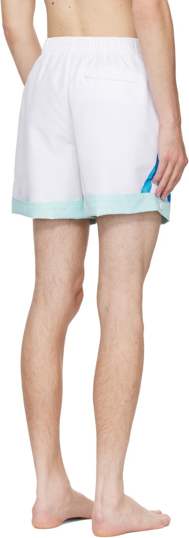 Badetøj Casablanca Casablanca Logo Swim Shorts Hvid | MPF25-SWM-065-01, 2