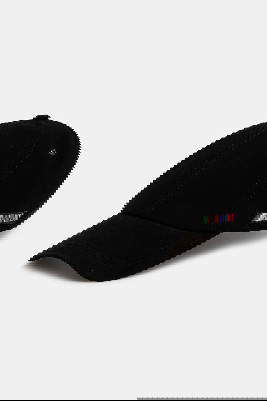 Kasket Paul Smith Paul Smith Suede Baseball Cap Sort | M1A.987DT.T660, 0