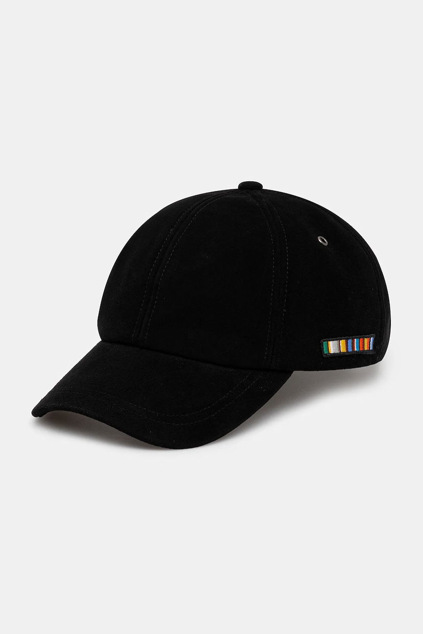 Kasket Paul Smith Paul Smith Suede Baseball Cap Sort | M1A.987DT.T660