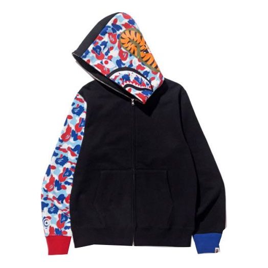Sweatshirt BAPE Bathing Ape Shark Camo Full Zip Hoodie Flerfarvet | 001ZPD701034X, 0