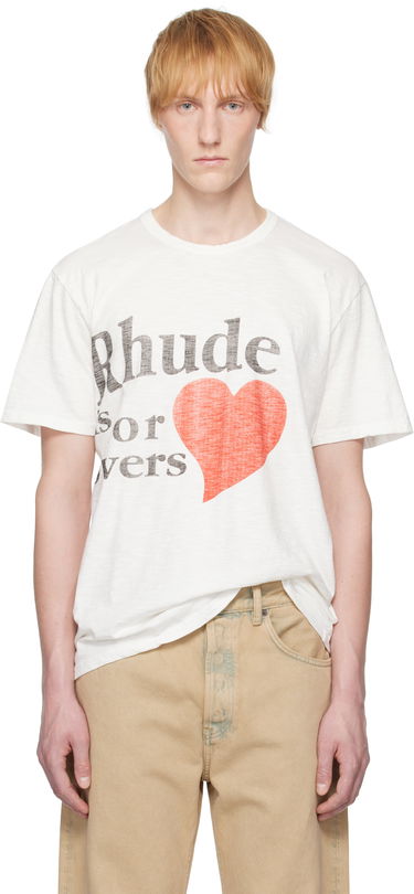 T-shirt Rhude Rhude Slub 'Lovers' T-Shirt Hvid | RHSS25TT24012, 0