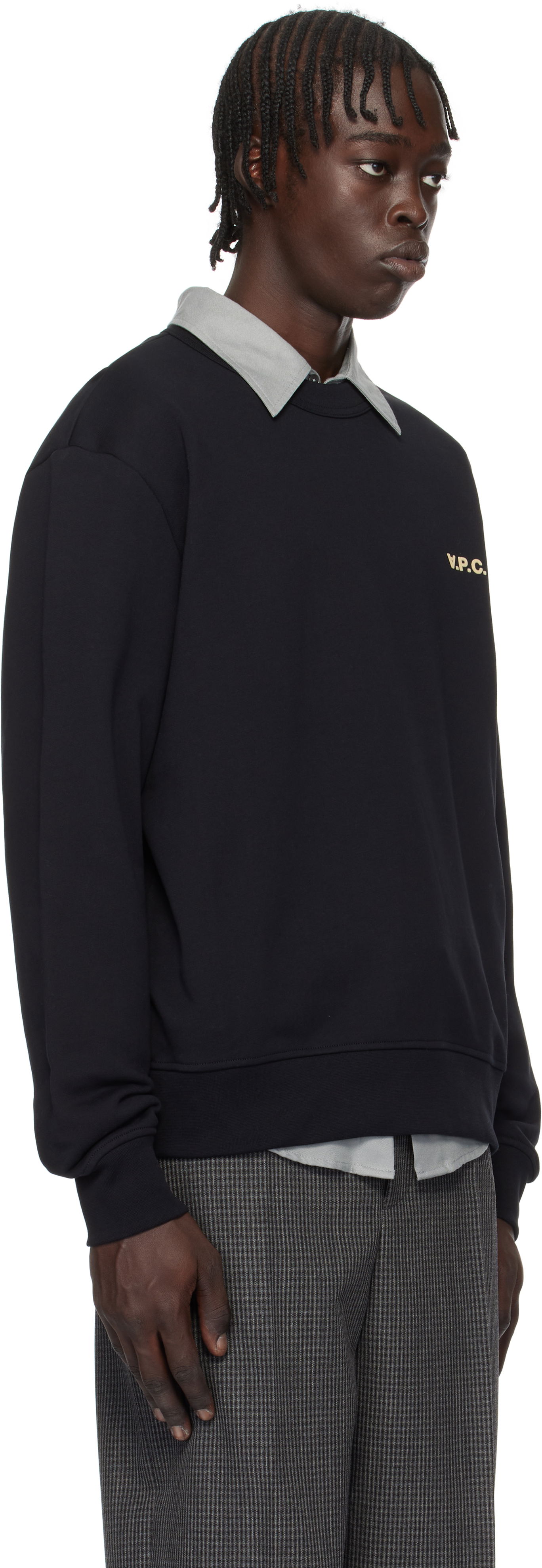 Sweatshirt A.P.C. Boxy Sweatshirt with Logo Sort | COHGO-H27916, 1