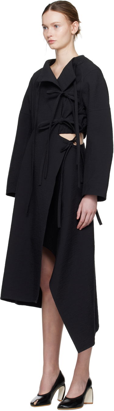 Kjole Tory Burch Tory Burch Cotton Wrap Midi Dress Sort | 173644-001, 3