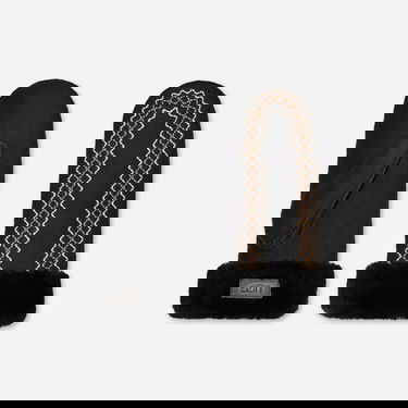 Handsker UGG Embroidered Sheepskin Mittens Sort | 100907-BLK, 1